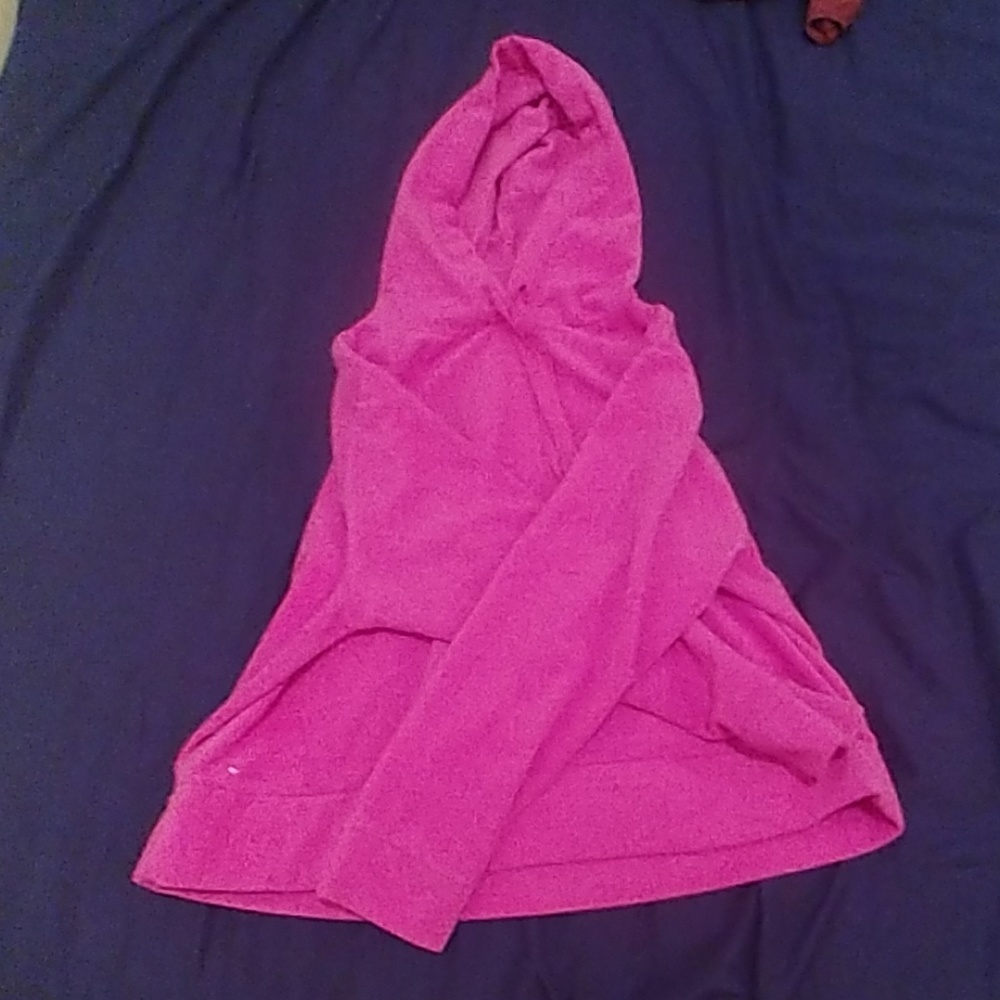 Purple crop top hoodie